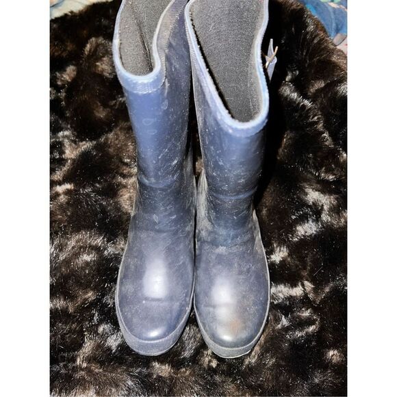 Chooka Ladies' Mid Height Boots - BLACK rain boots size 6 - Picture 1 of 4